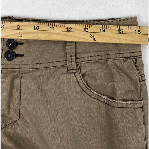 Maurice Pants‎ Womens Size 5/6 Long Brown Boot Distress Chino Slacks - Picture 7 of 13